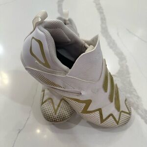 Adidas Child Freak Spark Football Cleats white and gold